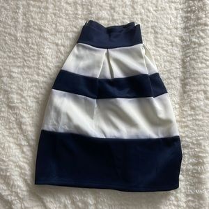 My Story Striped Skirt in Navy and White - Size Medium